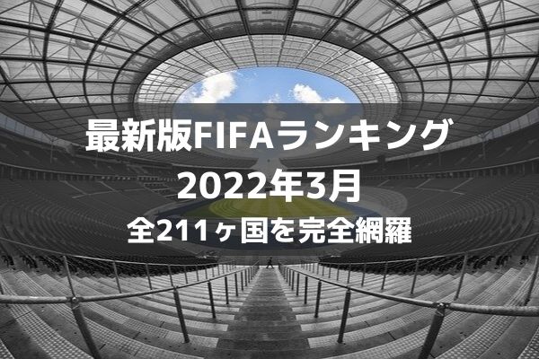 最新版 Fifa世界ランキング 1位 最下位までを完全網羅